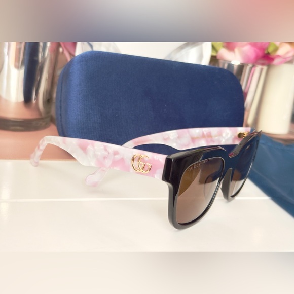 Gucci Accessories - Pink/ Black Gucci Sunglasses